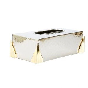 Attractive Vintage Home Tableware <b>Tissue</b> Box Gold Symmetrical Design <b>Tissue</b> Holder Hotel Ware Decorative Napkin Holder - Product Image 2