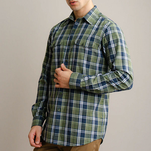 เสื้อเชิ้ตลำลองลายตารางทรงสี่เหลี่ยมแขนยาวผ้าสักหลาดสำหรับผู้ชายผ้าสักหลาดสีขาวอบอุ่นสไตล์อเมริกัน - Product Image 5