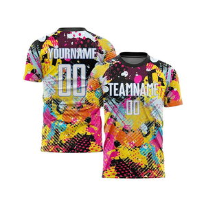 Maillot de football personnalisé à manches courtes pour hommes, vêtements de sport à séchage rapide pour l'entraînement d'été, logo imprimé, vêtements de football - Product Image 5