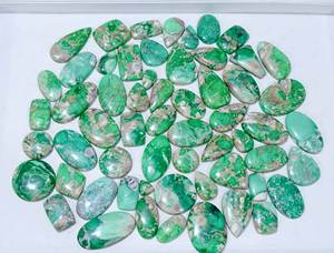 Cabujones de piedras preciosas sueltas de variscita Natural de alta calidad AAA +, piedras preciosas sueltas de forma y tamaño para la fabricación de joyas - Product Image 2