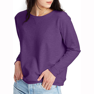 Sweat-shirt col rond en molleton polyester/coton 2026, anti-transpiration, écologique, coupe oversize, épaules tombantes, hiver, décontracté, logo frontal, doublé - Product Image 4