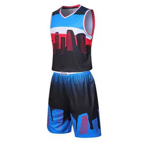 Vêtements de basketball en sublimation en gros, maillot et short d'entraînement personnalisés avec logo imprimé, matière polyester légère - Product Image 2