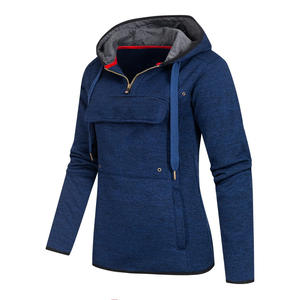 Veste polaire classique pour femme avec fermeture éclair sur le devant, poche, capuche, de qualité supérieure, douce, isolée, légère, chaude, vêtement d'hiver - Product Image 3