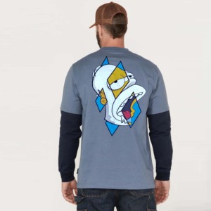 Equipada Crew Fitness cuello redondeado Sporting manga larga doble capa Slim Fit camiseta masculina camiseta para hombres - Product Image 4