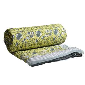 Edredones indios hechos a mano, precio al por mayor, edredón de algodón suave con estampado de bloques de mano florales, edredón tamaño King para el hogar - Product Image 1