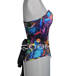 Corsé con estampado de máscara de Mardi Gras |   Top para Fiestas de Carnaval - Product Image 4