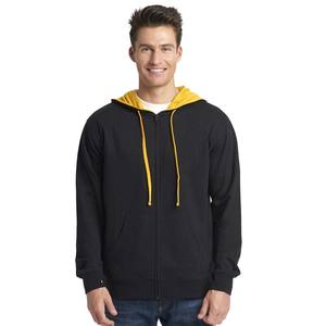 Unisex Organic French Terry Full-Zip <b>Hoodie</b> <b>Black</b> - Product Image 5