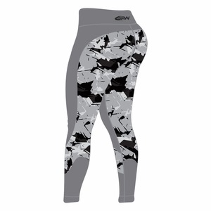 Pantalones de compresión cómodos de tela elástica de secado rápido a prueba de sentadillas de cintura alta para mujer para entrenamiento y estudio - Product Image 4