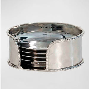 ชุดที่รองแก้วโลหะสำหรับตกแต่งรูปดอกไม้สีทองหรูหราสไตล์บ้านและร้านอาหาร - Product Image 4