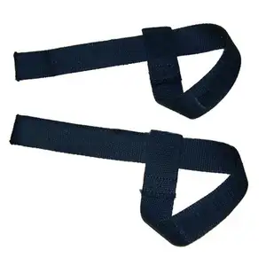 Tali Angkat Berat pembungkus pergelangan tangan desain kustom/Logo aksesori kebugaran pembungkus Gym