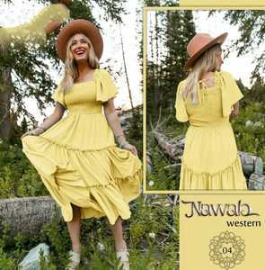 ชุดเดรสยาวสไตล์ตะวันตกสำหรับผู้หญิง,เสื้อคลุมยาวผ้าคอสวยดีไซน์เนอร์สีสวยน่าดึงดูด - Product Image 4