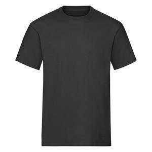 T-shirts pour hommes de haute qualité 100% coton Couleur unie Devant imprimé personnalisé Tricoté Col en V Manches courtes Coupe régulière Vente en gros - Product Image 1
