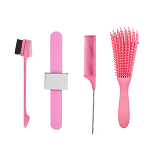 Accesorios de peluquería de salón profesional Etiqueta Privada pinza de pelo magnética cepillo de borde peine de pestañas cepillo de cera para el cabello - Product Image 3