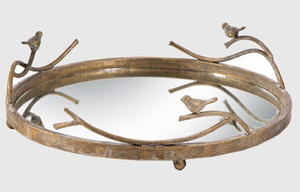 Bandeja de Servicio Decorativa de Metal y Vidrio para Mesa de Restaurante y Hotel, Estilo Único Hecho a Mano, Diseño Moderno - Product Image 5