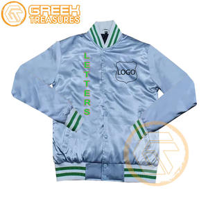 Alpha personnalisé | Veste universitaire brodée en satin Kapa Sorority Vêtements grecs respirants de haute qualité Vestes Alpha pour femmes - Product Image 3