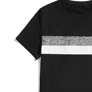 Diseño de logotipo personalizado Trajes deportivos casuales para hombres Moda de verano Estilo vintage Estampado de tinta Camisetas y pantalones cortos Conjuntos para el invierno - Product Image 3