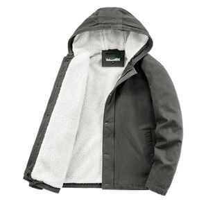 แจ็คเก็ตบอมเบอร์ผ้าแคนวาสมีฮู้ดขายดี ผลิตตามสั่งสำหรับฤดูหนาว รุ่นใหม่สำหรับผู้ชาย - Product Image 2