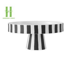 Nouveau Design 2025 Laque Écologique Rond Style Bohème Personnalisé 5 Pièces Plateau De Service OEM Plats Assiettes À La Main Vietnam HNH - Product Image 6