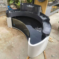 Estanque para Peces Koi de Acero Inoxidable Personalizado con Múltiples Formas, Ventana Transparente Curva Completa, Pecera para Jardín Exterior