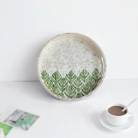 Plateau décoratif d'incrustation d'os prix le moins cher mosaïque nacre plateaux du meilleur fournisseur de laque