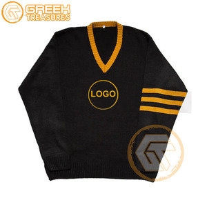 เสื้อสเวตเตอร์ถักสำหรับผู้ชายเสื้อสเวตเตอร์ถักลายอัลฟาอะคริลิครูปสมาคมระบายอากาศได้ดี - Product Image 4