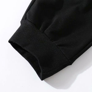 กางเกงจ็อกเกอร์ลำลอง2กระเป๋าสำหรับผู้ชายมาใหม่ออกแบบปักได้ตามต้องการผ้าฝ้ายสีดำล้วนผ้าโพลีเอสเตอร์ - Product Image 6