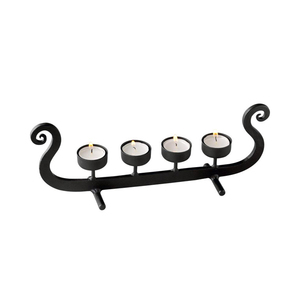 Support de bougie en fer forgé en spirale, fait main, Chaman India, décoration d'intérieur - Product Image 5