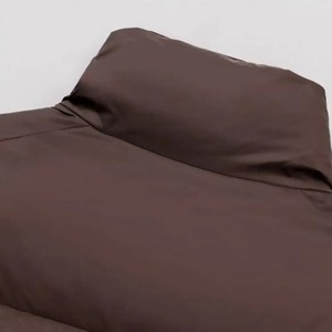 Women's Winter Parka with O-Neck Stand Collar Zipper Closure Long Sleeves Windproof Canvas <b>Heat</b> Retention Padded down <b>Coat</b> - Product Image 4