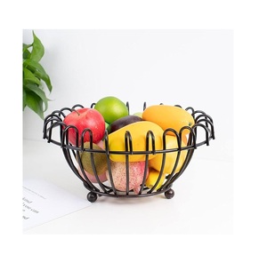 Luxury Design Superior Quality Unique Style Metal Iron Finishing Basket Customized Shape Food Storage Fruit Basket - Product Image 4
