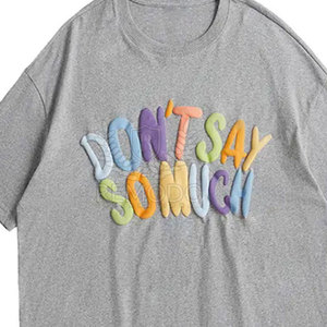 Camisetas de Hombre de Alta Calidad, Cómodas y Transpirables, con Estampado Puff, 100% Algodón, Corte Holgado, Casual, Hechas en Pakistán, con Contraste de Color - Product Image 5