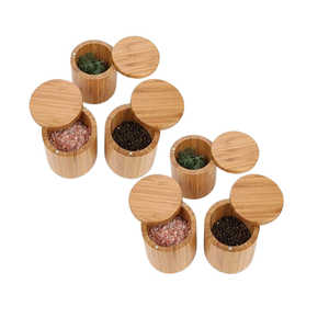 Latest Design Wood Masala Pepper Box Round Shape Small Size Spice Box With Deluxe Quality At Best Price In India - Product Image 2