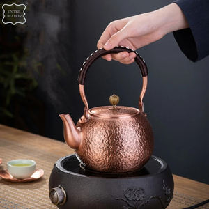Wholesale <b>Teapot</b> Pure Copper Boiling Water Tea Kettle Antique Copper Tea Pot Handmade Carved Pot Brass Tea <b>Set</b> Boil Water Pot - Product Image 6