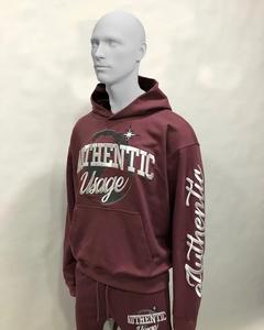 Ensemble de survêtement évasé à logo personnalisé 100% coton pour pantalon de survêtement et sweat à capuche à imprimé bouffant pour l'hiver - Product Image 5