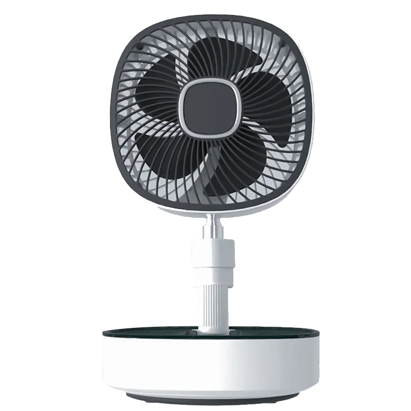 Charging fan Floor office outdoor circulating USB desktop fan telescopic folding portable with shaking head + night light