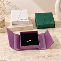 Nouvelle Arrivée : Boîtes à Bijoux en Papier avec Rubans, Design Double Porte, pour Nouvelles Collections de Bijoux