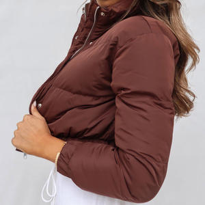 Custom Made 100% Polyester Waterproof <b>Lightweight</b> Outdoor Down <b>Puffer</b> <b>Jacket</b> Crop Top Parkas Down <b>Jackets</b> For <b>Women's</b> - Product Image 4