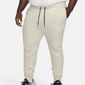 Pantalones Deportivos Personalizados 100% Algodón para Hombre, Estilo Urbano, Corte Acampanado, Diseño Casual Hip Hop, Pantalones Holgados con Cierre de Cordón - Product Image 1