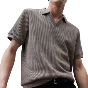 Camiseta de algodón 100% con cuello en V de calidad Premium para hombre, ropa informal suave y transpirable, cómoda, ligera, a la moda, 180 gramos, sólida - Product Image 5