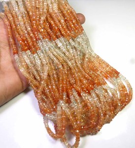 Cuentas de Piedra Solar Natural Brillante, Forma Redonda, 4mm, Multifacéticas Africanas, Grado Superior, Sin Tratar, Hilo de 14 Pulgadas, Joya - Product Image 3