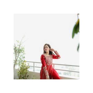 Nuevo diseñador de fiesta, artículos étnicos, Material cosido, tamaño libre, artículos para todas las estaciones, traje paquistaní Salwar Kameez para mujer - Product Image 3