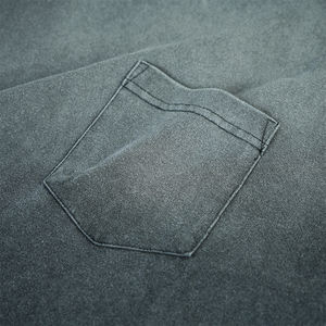 T-shirt pour homme tendance, délavé à l'acide, 100% coton, col rond, respirant, longueur régulière, coupe ample, uni, teinture unie, vêtement décontracté - Product Image 3