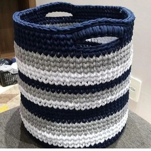 Handmade Designer Macrame <b>Basket</b> Stylish Storage Solution for Laundry Room Toys Accessories and Miscellaneous Items From India - Product Image 5
