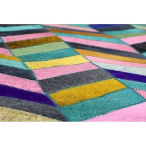 พรมหนังสีน้ำเงินแบบทอแบนสำหรับบ้านและสำนักงาน - Product Image 5
