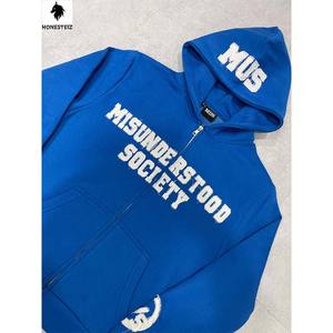 เสื้อฮู้ดพิมพ์ลายพัฟผ้าฝ้าย100% สำหรับผู้ชาย, เสื้อสวมหัวโอเวอร์ไซส์โอเวอร์ไซส์สำหรับฤดูหนาว - Product Image 4