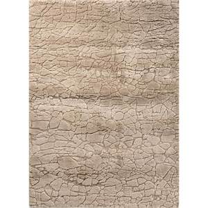 พรมขนสัตว์ถักมือสีเบจน้ำตาล ลายนามธรรม เทคนิค 3 มิติ สไตล์โบโฮ-ทับริซ สำหรับทางเข้าบ้าน โถงทางเดิน รูปทรงสี่เหลี่ยมผืนผ้า รุ่น RA-5016 - Product Image 1