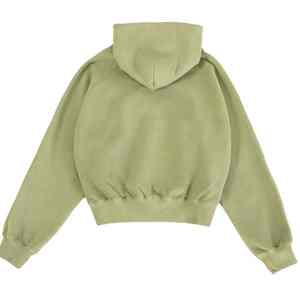 Sudadera con capucha de gran tamaño sólida para mujer, transpirable, con estampado de logotipo personalizado, teñido liso, servicio OEM - Product Image 6