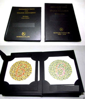 Livre de test de couleur Ishihara 24 plaques utilisé pour la qualité optique expédition gratuite rapide fiable test de cécité ..