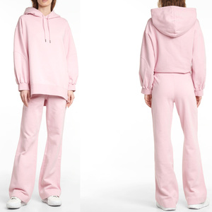 Gran oferta, chándales de mujer a precios baratos a la moda/ropa de calle de talla grande, chándales de pantalón de chándal acampanado personalizados de 2 piezas - Product Image 3