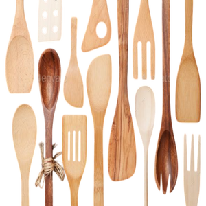 Ensemble de couverts à salade en bois dernier cri pour la maison hôtel restaurant vaisselle ustensiles de cuisine couverts - Product Image 1