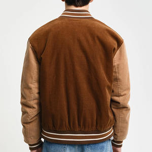 Veste universitaire de baseball personnalisée de haute qualité XL Hommes Femmes Manches en cuir Broderie en chenille Col montant Logo avant - Product Image 2